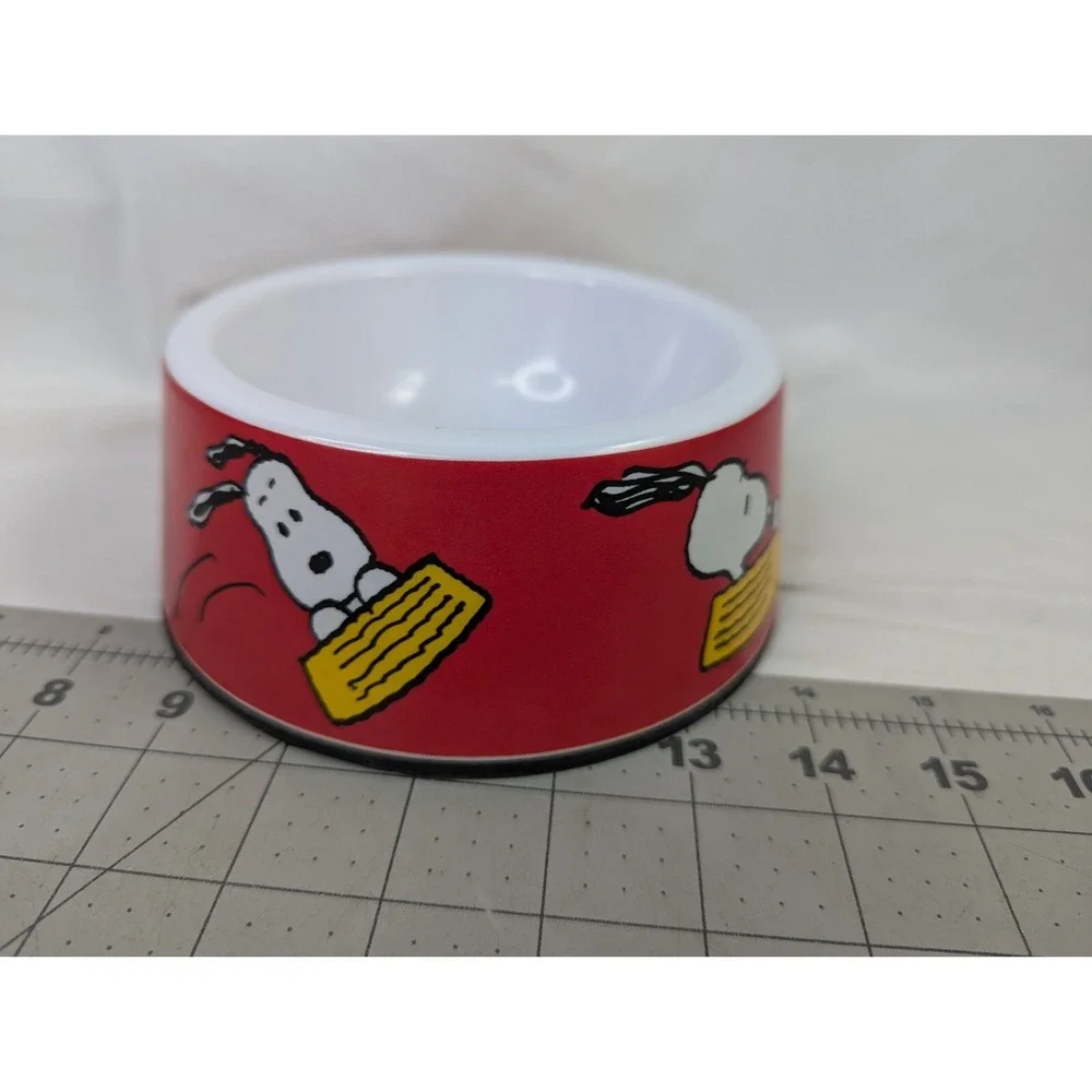 Trudeau Peanuts Snoopy Pet Dish‎ Red White